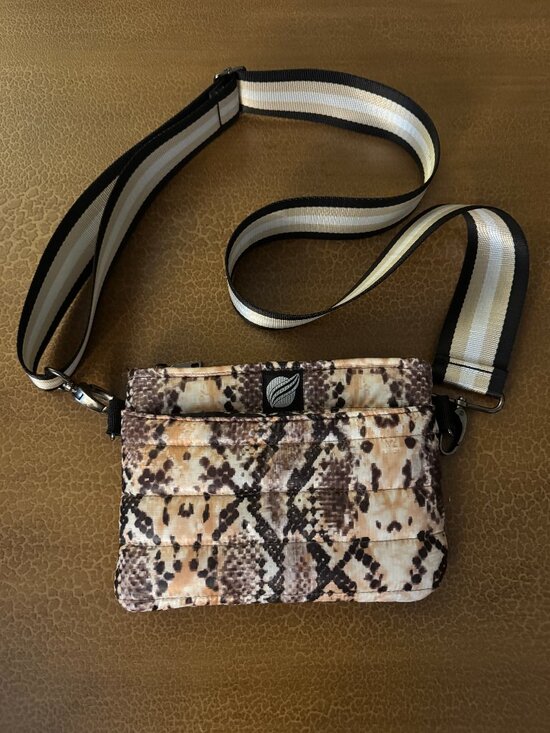 THINK ROYLN Handbags - Think Royln #lifeonthefly Crossbody Purse Guitar Strap - Snake / Animal Pattern